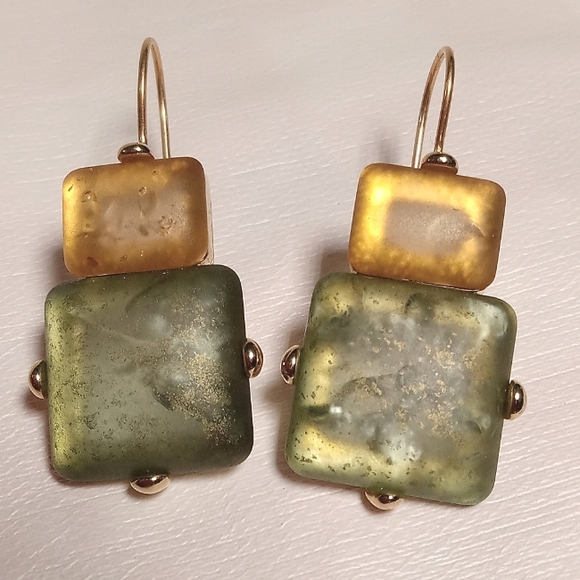 Vintage Glass boho earrings - Picture 1 of 4